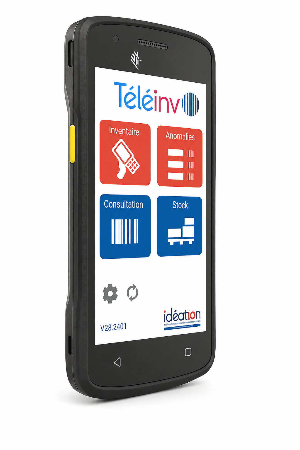 Terminal mobile durci utilisant l’application Téléinv sous Android